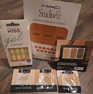 Makeup foundation samples and Kiss Nails